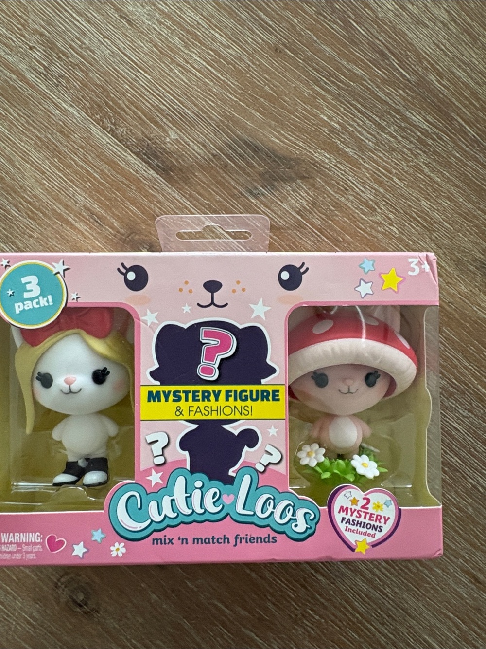 New In Box Cutie Loos 3 Pack.  Mystery Figure & Fashions